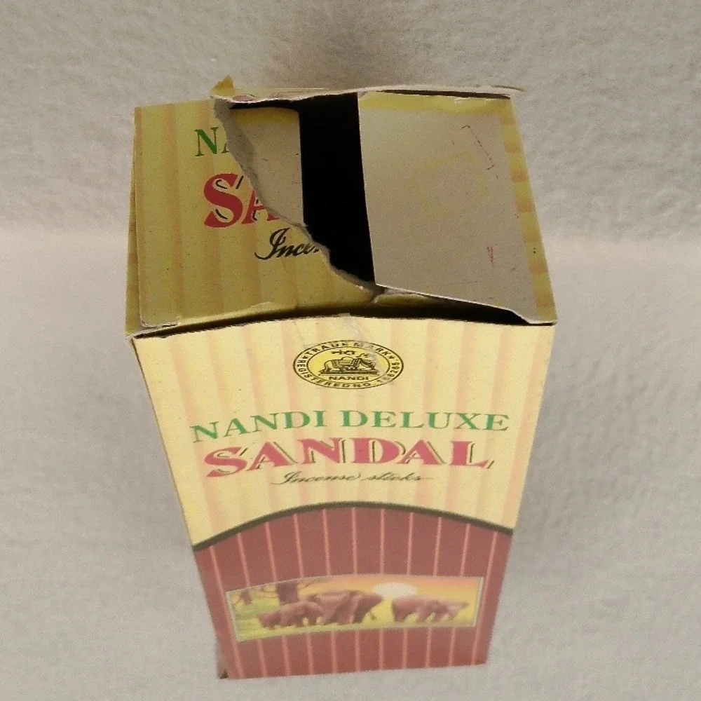 New‎ Nandi Deluxe Sandal Incense Sticks Handrolled in India Sandalwood Fragrance